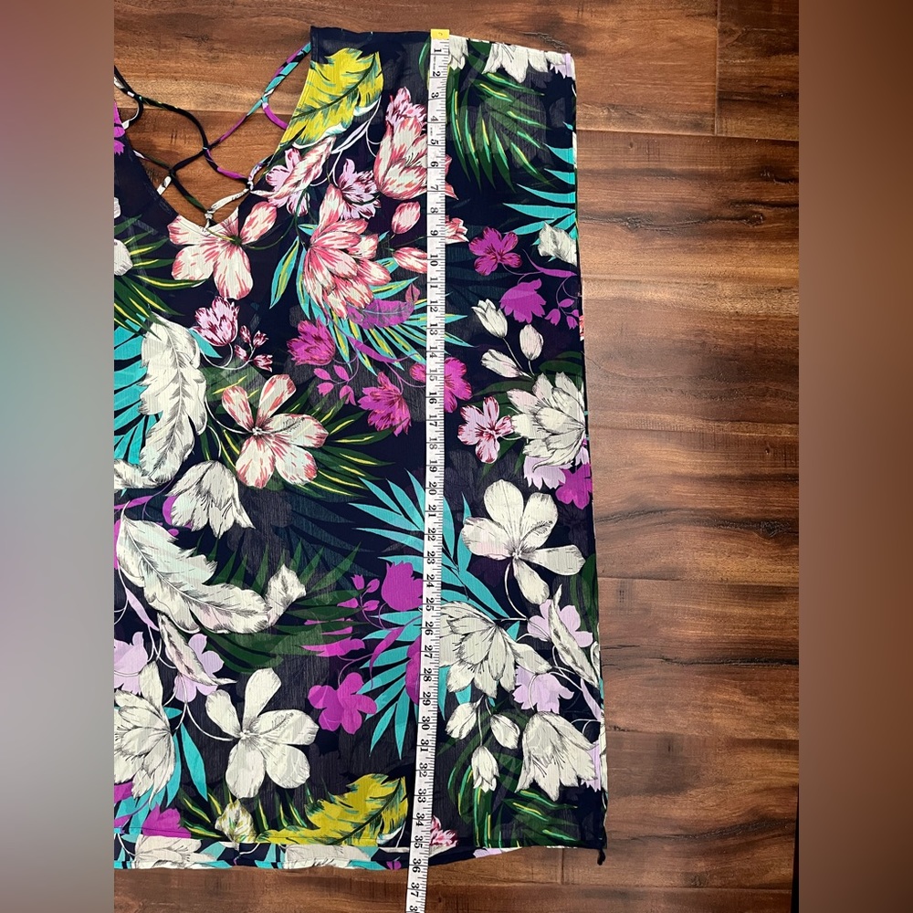 Kona Sol Floral Multicolor Swim Suit -Bathing Suit Cover Up - Picture 5 of 10
